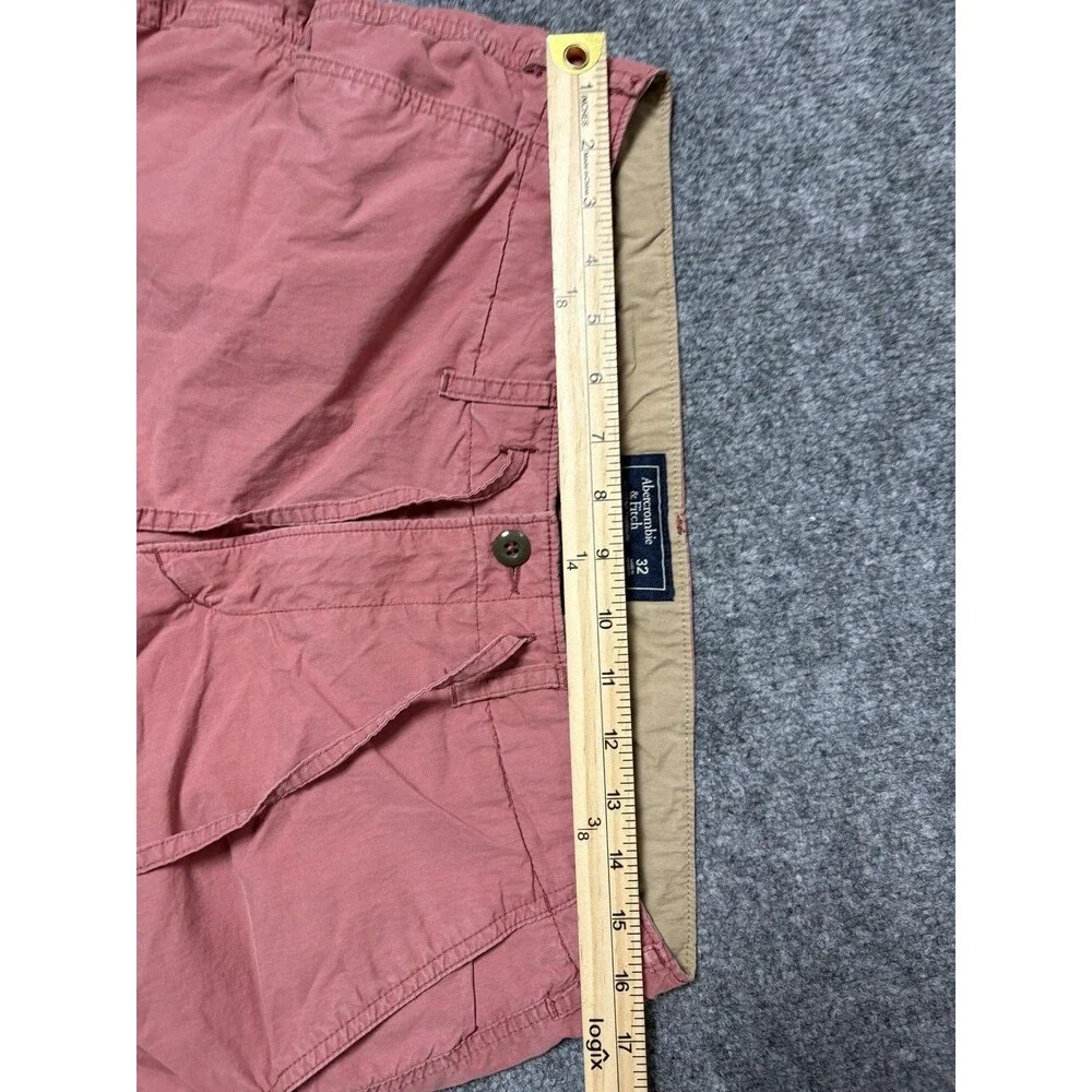 Abercrombie & Fitch Chino Shorts Mens 32 Pink Canvas 7